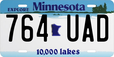 MN license plate 764UAD