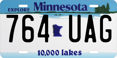 MN license plate 764UAG