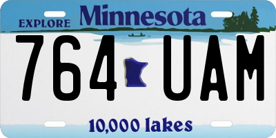 MN license plate 764UAM