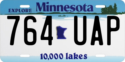 MN license plate 764UAP