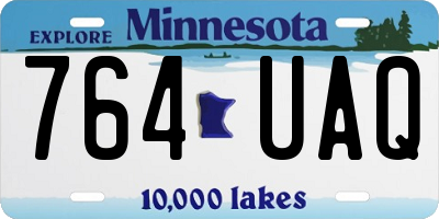 MN license plate 764UAQ