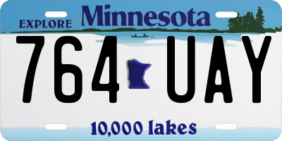 MN license plate 764UAY