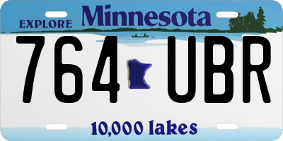 MN license plate 764UBR