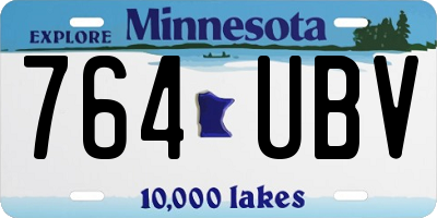 MN license plate 764UBV