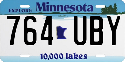MN license plate 764UBY