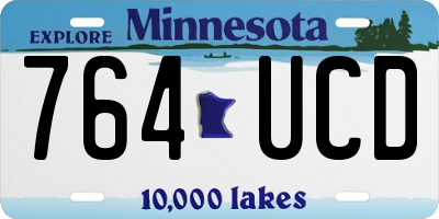 MN license plate 764UCD