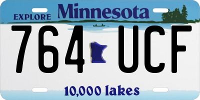 MN license plate 764UCF