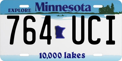 MN license plate 764UCI