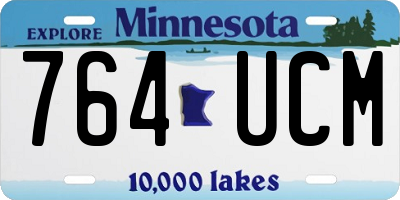 MN license plate 764UCM