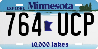 MN license plate 764UCP