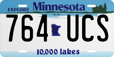 MN license plate 764UCS