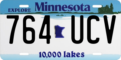 MN license plate 764UCV