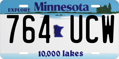 MN license plate 764UCW