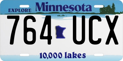 MN license plate 764UCX