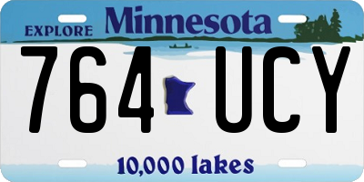 MN license plate 764UCY