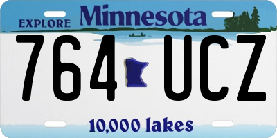 MN license plate 764UCZ