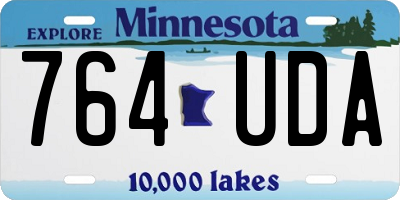 MN license plate 764UDA