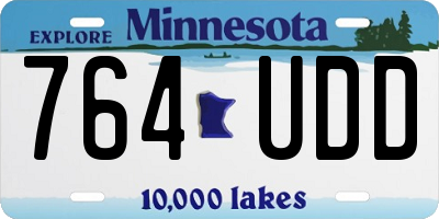 MN license plate 764UDD