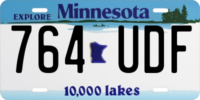 MN license plate 764UDF