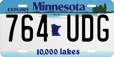 MN license plate 764UDG