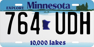 MN license plate 764UDH