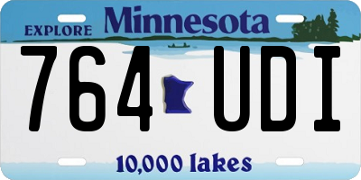 MN license plate 764UDI