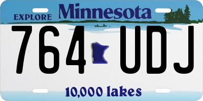 MN license plate 764UDJ