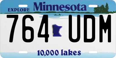 MN license plate 764UDM