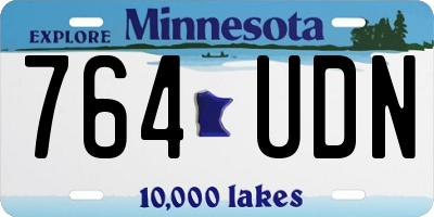 MN license plate 764UDN