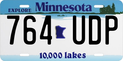 MN license plate 764UDP