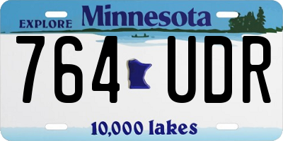 MN license plate 764UDR