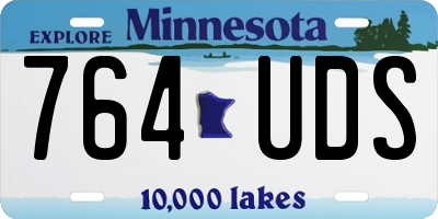 MN license plate 764UDS