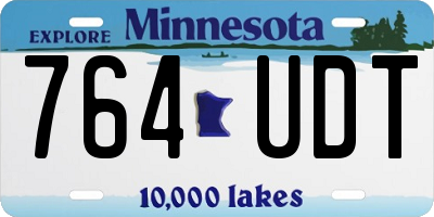 MN license plate 764UDT