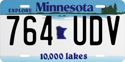 MN license plate 764UDV