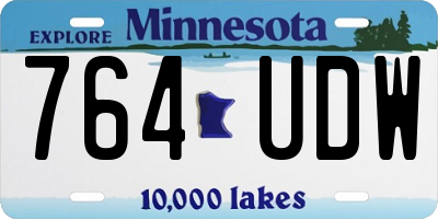 MN license plate 764UDW