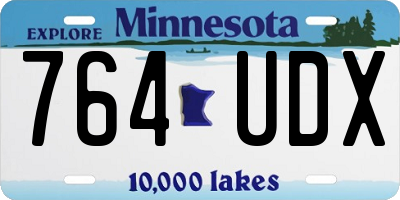 MN license plate 764UDX