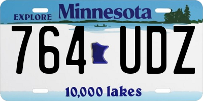 MN license plate 764UDZ