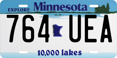 MN license plate 764UEA