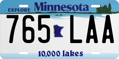 MN license plate 765LAA