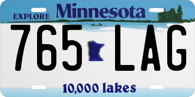 MN license plate 765LAG