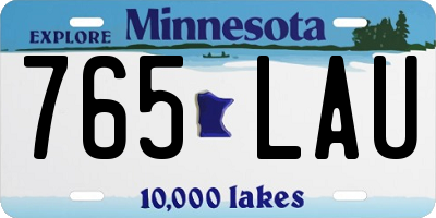 MN license plate 765LAU