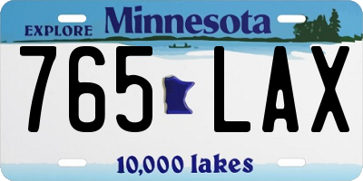 MN license plate 765LAX