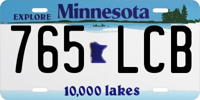 MN license plate 765LCB