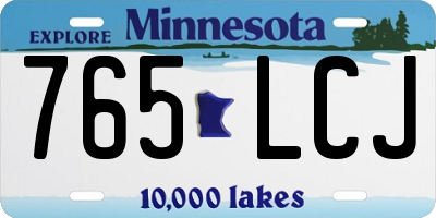MN license plate 765LCJ