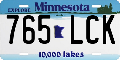 MN license plate 765LCK