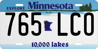 MN license plate 765LCO