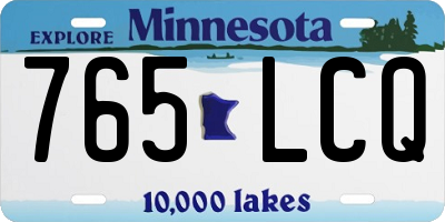 MN license plate 765LCQ