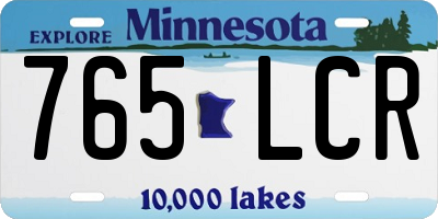 MN license plate 765LCR