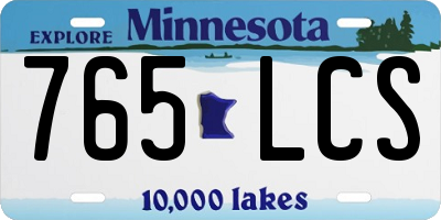 MN license plate 765LCS