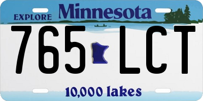MN license plate 765LCT